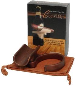 img 2 attached to 🚬 CigarzUp Cigar Holder: The Versatile Bronze Clip-On Accessory for Securing Cigars to Bottles, Cans, and Glasses