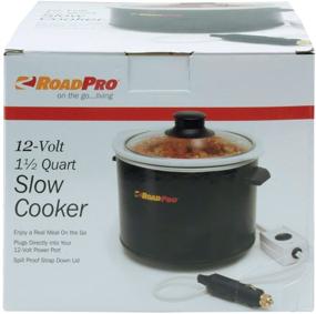 img 2 attached to 🚗 RoadPro RPSL-350 1.5 Quart Auto Travel Slow Cooker, 12V, White