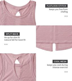 img 1 attached to ATTRACO Women's Workout Tops Loose Fit Mesh Yoga Tank Running Backless Muscle Tank Tops