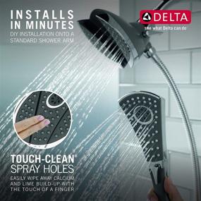 img 1 attached to 🚿 Delta Faucet 4-Spray In2ition 2-in-1 Chrome Shower Head: Dual Hand Held with Hose - Review & Features