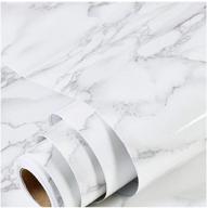 🎨 easy application marble peel and stick wallpaper - self adhesive, removable, and ideal for old furniture, covering surfaces measuring 17.71 x 78 inches - granite pattern paper logo