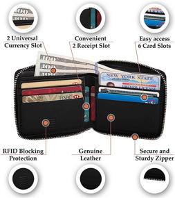 img 2 attached to Mens Leather Bifold Wallet - Essential Men's Accessory in Wallets, Card Cases & Money Organizers