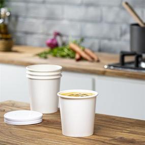 img 1 attached to 🥣 Versatile 16 oz. Paper Food Containers: Hot Soup Bowls, Ice Cream Cups - 50 Sets
