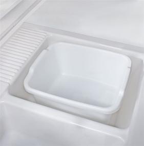 img 3 attached to 🧽 Ведро для мытья посуды Rubbermaid 15,6 кварт (FG2970ARWHT) - прозрачное, белое.