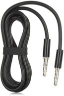 🎧 conwork 2-pack 3.5mm 4-pin universal male to male auxiliary extension audio stereo cable cord for headphones -black (3 feet): enhance your audio experience with this high-quality cable logo