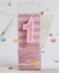 img 3 attached to 🎂 QQYL Rainbow Number 1 Birthday Candle Pink - Perfect for Baby Boy, Girl, Kids, Women | 1-21 Birthday Candles | 100% Picture Show Upgrade Quality