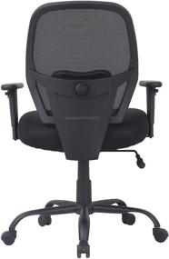 img 2 attached to 💺 High Capacity Big & Tall Office Chair - Mesh with Lumbar Support, 450-Pound Weight Limit - Black by Amazon Basics