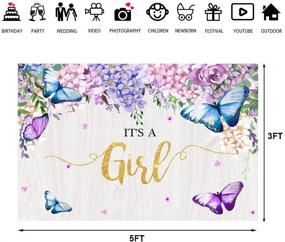 img 1 attached to Butterfly Backdrop Background Watercolor Decorations