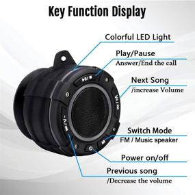 img 1 attached to 🚿 Радио для душа Retekess TR622: Водонепроницаемое FM-радио с блютузом и 5 Ваттами басового динамика - идеально подходит для бассейна и ванной комнаты (Черный)