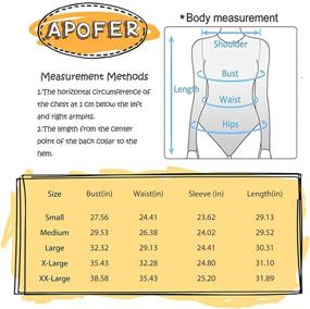 img 1 attached to 👗 Apofer Women's Bodysuit Leotard with Convenient Closure - Ideal Women's Clothing for all Occasions