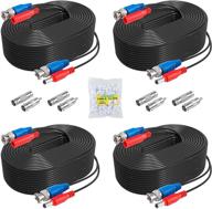 🔌 annke 4 pack 30m/100ft all-in-one video power cables for cctv security dvr system installation - bnc extension surveillance camera cables with free 4 x bnc & rca connectors and 100pcs cable clips included logo