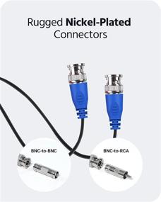 img 3 attached to 🔌 ANNKE 4 Pack 30M/100ft All-in-One Video Power Cables for CCTV Security DVR System Installation - BNC Extension Surveillance Camera Cables with Free 4 x BNC & RCA Connectors and 100pcs Cable Clips Included