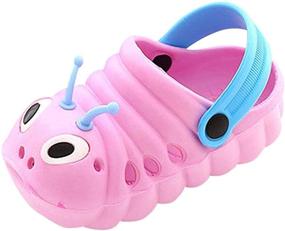 img 4 attached to 🐛 TMEOG Lightweight Slip-on Sandals for Boys in Clogs & Mules - Caterpillar Inspired Shoes