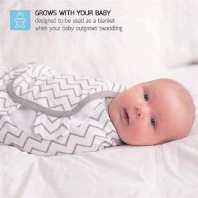 img 3 attached to 👶 Cuddlebug Adjustable Baby Swaddle Blanket & Wrap (Spots & Stripes) - Pack of 3 - Small/Medium (0-3 Months Old): Secure Comfort for Your Little One