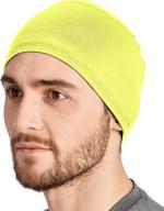 🧢 men's sweat-wicking cooling skull cap helmet liner - beanie cap for biking, cycling, and motorcycling - ideal for motorcycle and hard hat comfort логотип