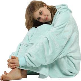 img 2 attached to 🔥 Catalonia Oversized Blanket Hoodie Sweatshirt: Super Soft and Warm Giant Fleece Pullover with Large Front Pocket for Ultimate Comfort – Perfect for Adults, Teens, and Kids!