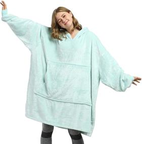 img 4 attached to 🔥 Catalonia Oversized Blanket Hoodie Sweatshirt: Super Soft and Warm Giant Fleece Pullover with Large Front Pocket for Ultimate Comfort – Perfect for Adults, Teens, and Kids!