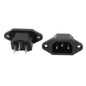 img 1 attached to High-Quality 4-Pack 250V 10A IEC 320 C14 Panel Mount Plug Adapter Power Connector Socket by uxcell