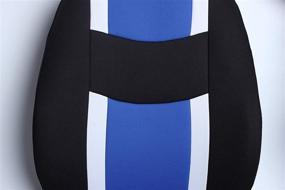 img 2 attached to 🔵 Autonise Universal Fit Classic Sport Bucket Seat Cover - Airbag Compatible (Blue, Full Set)