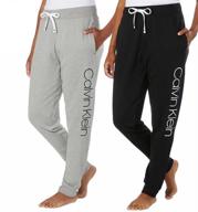 👖 stay comfortable in style: calvin klein women's 2 pack french terry joggers logo