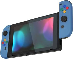 img 1 attached to 🎮 Enhance Gaming Experience with eXtremeRate Soft Touch Airforce Blue Joycon Handheld Controller Shell Case for Nintendo Switch & Switch OLED Joy-Con – Console Shell NOT Included
