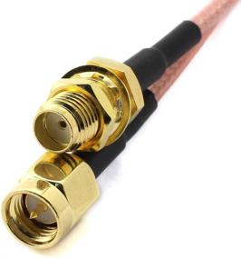 img 1 attached to 🔌 SDTC Tech 20-Inch SMA Male to SMA Female RF Coaxial Cable Adapter for Antenna Extension - RG316 Coax Jumper Connector (2pcs)