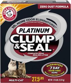 img 4 attached to 🐱 27.5lb ARM & HAMMER Clump & Seal Platinum Multi-Cat Clumping Cat Litter
