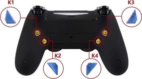 img 2 attached to 🎮 Enhanced Purple Blue Chameleon Glossy Back Buttons for PS4 Controller - eXtremeRate Dawn Remap Kit K1 K2 K3 K4 Paddles Replacement