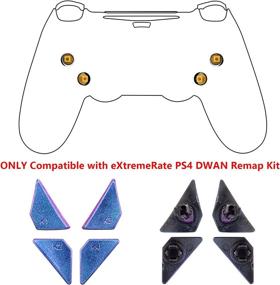 img 3 attached to 🎮 Enhanced Purple Blue Chameleon Glossy Back Buttons for PS4 Controller - eXtremeRate Dawn Remap Kit K1 K2 K3 K4 Paddles Replacement