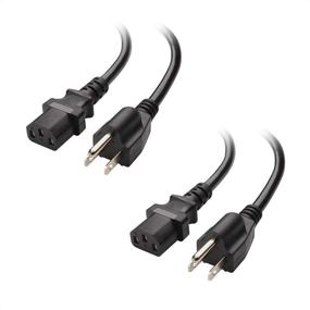img 4 attached to Cable Matters 2-Pack 16 AWG Heavy Duty 3 Prong Computer Monitor Power Cord – 10 Feet, UL Listed (NEMA 5-15P to IEC C13)