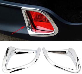 img 4 attached to 🚦 Senzeal Rear Fog Light Lamp Cover Trim in ABS Chrome for Toyota Highlander 2014-2019 - Set of 2
