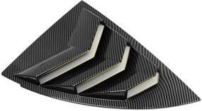 img 3 attached to 🚘 Enhance Your Tesla Model Y's Style with AOSK Quarter Side Window Scoop Louvers in Carbon Fiber Design (2020-2021) - ABS Window Visor Cover
