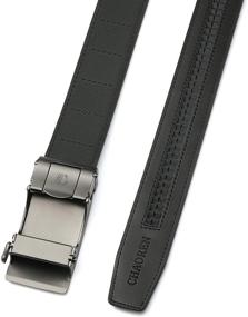 img 2 attached to 👔 Chaoren Genuine Leather Ratchet Buckle Adjustable Men's Accessories