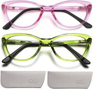 awswds kids glasses for girls blue light gaming glasses 2 pack cateye for girls pink+green ages 4 to 14 logo