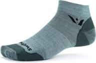 swiftwick pursuit one ultralight merino wool running and golf socks logo