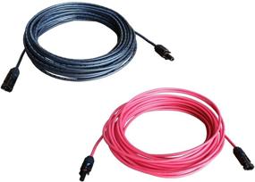 img 4 attached to 🔌 WindyNation 8 AWG 8 Gauge 1 Pair 30ft Black + 30ft Red Solar Panel Extension Cable - Premium Solar Connectors (Available in Multiple Lengths)