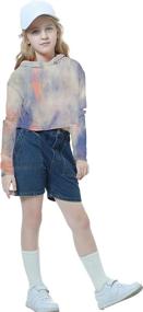 img 1 attached to 👚 Women's Tie-Dye Hooded Sweatshirt with Pockets - Long Sleeve Casual Cowl Neck Pullover