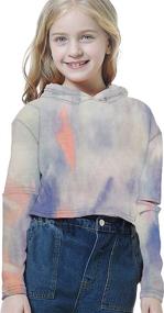 img 4 attached to 👚 Women's Tie-Dye Hooded Sweatshirt with Pockets - Long Sleeve Casual Cowl Neck Pullover