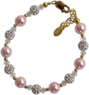 🌸 stylish 14k gold-plated pearl jewelry for infants, toddlers, and girls - perfect flower girl gift! logo