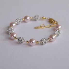 img 3 attached to 🌸 Stylish 14K Gold-plated Pearl Jewelry for Infants, Toddlers, and Girls - Perfect Flower Girl Gift!