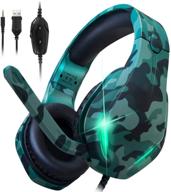 stynice gaming headset for pc, ps4, xbox one, laptop - crystal clear surround sound with noise canceling mic and led light - lightweight and comfortable gamer headphone logo