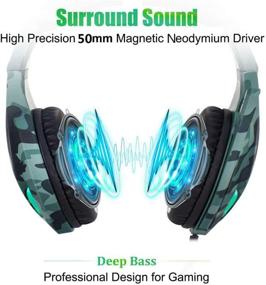 img 3 attached to Stynice Gaming Headset for PC, PS4, Xbox One, Laptop - Crystal Clear Surround Sound with Noise Canceling Mic and LED Light - Lightweight and Comfortable Gamer Headphone