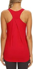 img 4 attached to Stay Stylish & Comfy with Mippo Women's Workout Tops: Flowy Long Racerback Tank Tops for Yoga, Tennis & Athletic Pursuits