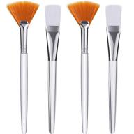 🖌️ 12-piece facial brushes set: 4 fan shape brushes + 8 fan mask brushes for effortless cosmetic application logo