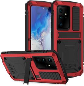 img 4 attached to 🔴 S21 Red: Premium Metal Case for Samsung Galaxy S21 - Military Grade, Heavy Duty Protection, Shockproof and Dustproof