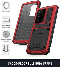 img 1 attached to 🔴 S21 Red: Premium Metal Case for Samsung Galaxy S21 - Military Grade, Heavy Duty Protection, Shockproof and Dustproof