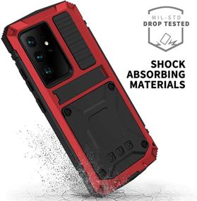 img 2 attached to 🔴 S21 Red: Premium Metal Case for Samsung Galaxy S21 - Military Grade, Heavy Duty Protection, Shockproof and Dustproof