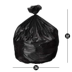 img 1 attached to AmazonCommercial 16 Gallon Trash Bags - 24x32 inches - 1 MIL Black Commercial Garbage Bags - Pack of 150