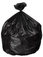 amazoncommercial 16 gallon trash bags - 24x32 inches - 1 mil black commercial garbage bags - pack of 150 logo