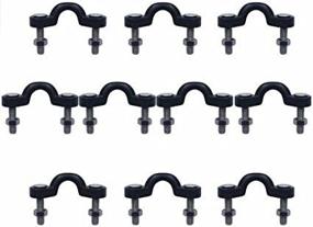 img 4 attached to 🛶 10 Pack Durable Nylon Bungee Deck Loops Tie Down Pad Eye Set for Kayaks, Canoes, or Boats with Screws and Nuts